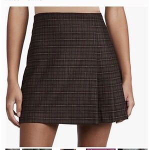 NWT Alice + Olivia Semira Plaid Pleated Skirt Size 4